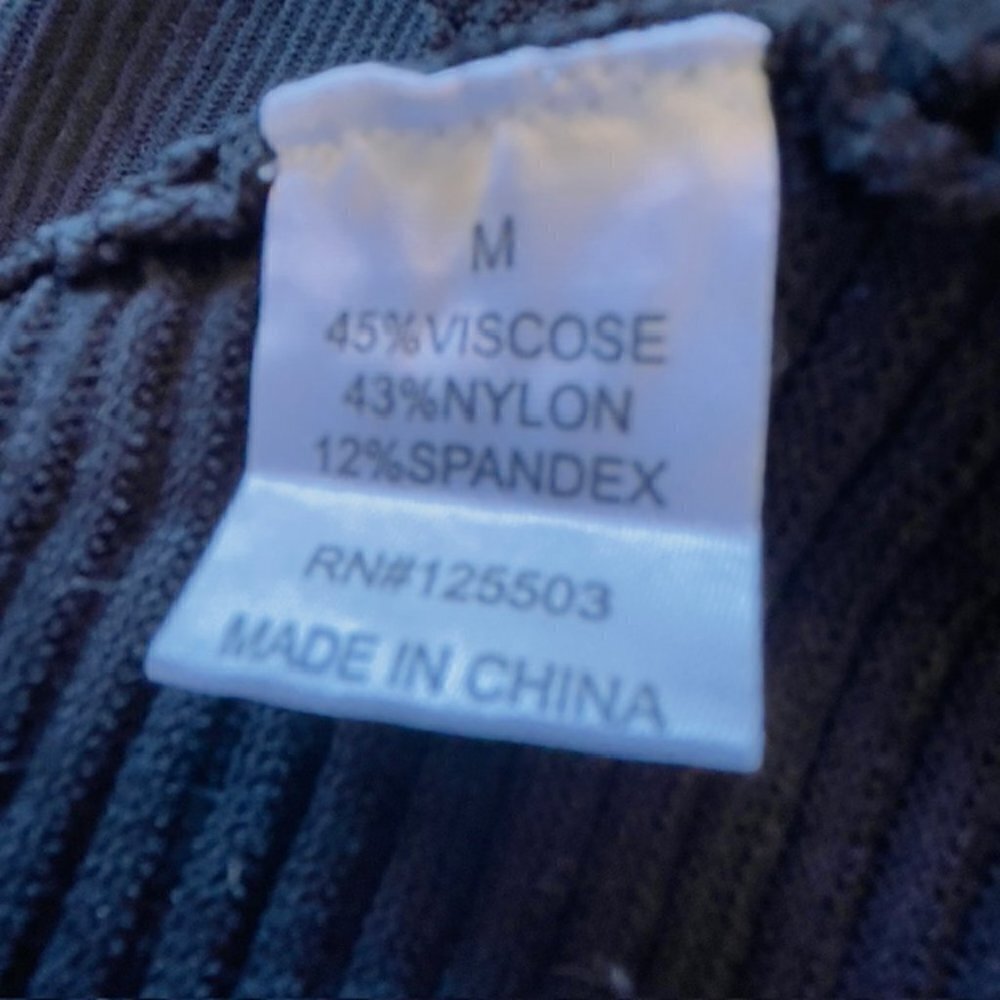 Ronny Kobo Torn LBD Ribbed Bandage Flare LBD Tank Dress Medium - Picture 7 of 7